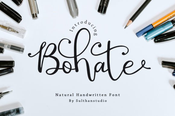 Bohate: A Handwritten Font for Creative Crafters