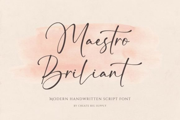 Maestro Brilliant: A Script Font for Elegant Editorial Design