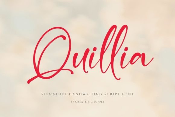 Quillia: A Professional Script Font for Your Brand